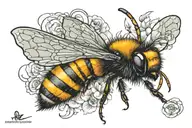 bee turning into a butterfly  tattoo design idea