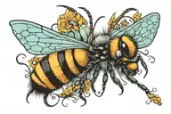 bee turning into a butterfly  tattoo design idea