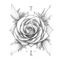 witchcraft tarot flower tattoo design idea