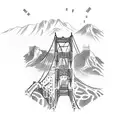 golden gate bridge tattoo design idea