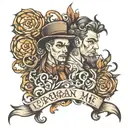 Ryan Morgan & Me Daddy" script tattoo design idea