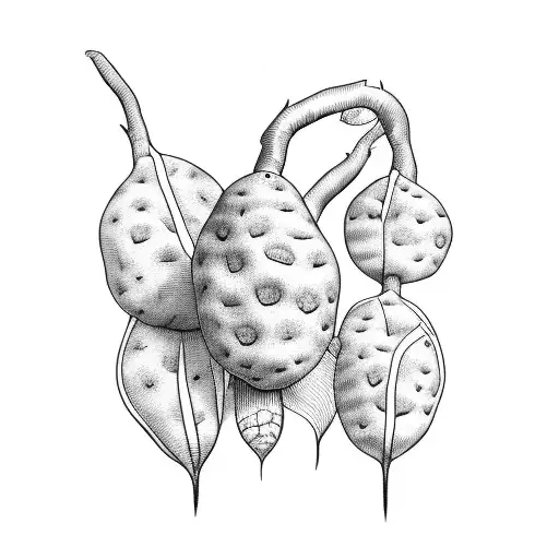 potato plant tattoo design idea