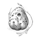 potato plant tattoo design idea