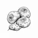 potato plant tattoo design idea