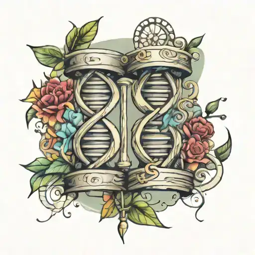 dna double helix tattoo design idea