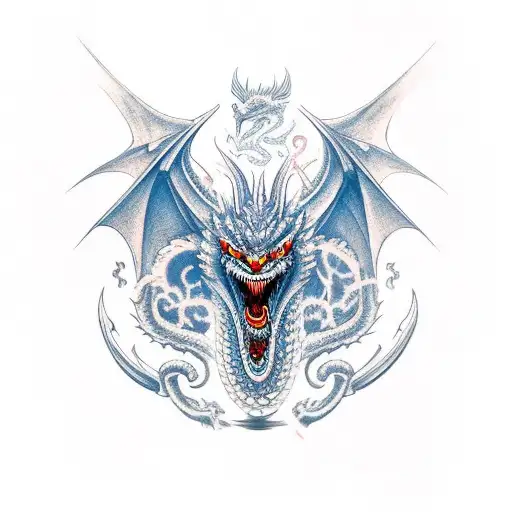 dragon and warrior full back tattoo tattoo design idea