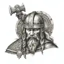 viking warrior tattoo design idea