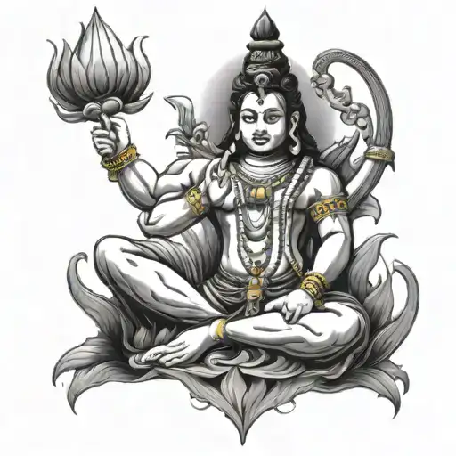 Hindu god shiv ji written between should be कवन सो काज कठिन जग माहि जो नहि होई तात तुम पाहि  tattoo design idea