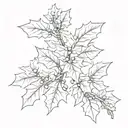 Holly branch tattoo design idea