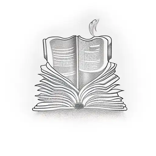 rubber duck  reading a book tattoo design idea