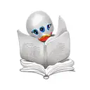 rubber duck  reading a book tattoo design idea