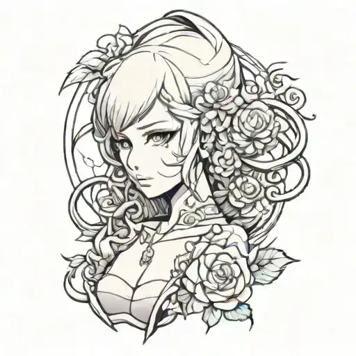anime character tattoo design idea