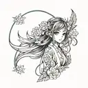 anime character tattoo design idea