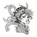 anime character tattoo design idea