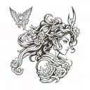 anime character tattoo design idea