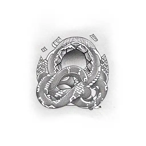 Python programming language tattoo design idea