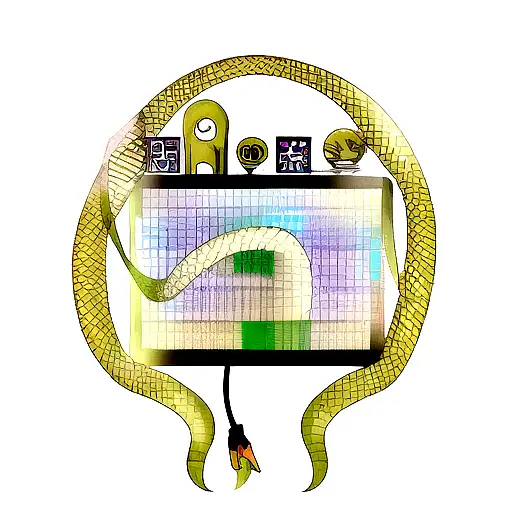 Python programming language tattoo design idea