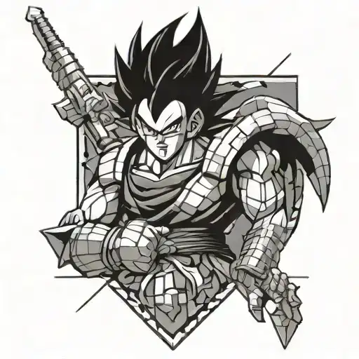 Dragonball Z character tattoo design idea