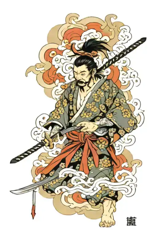miyamoto musashi sleeve tattoo tattoo design idea