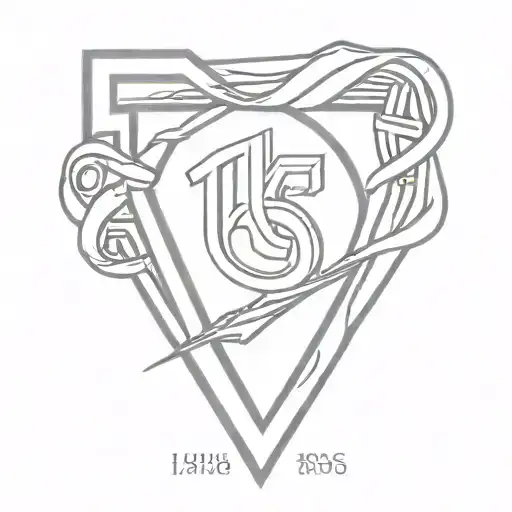 A minimalist tattoo featuring a sports jersey number intertwined with subtle Greek god symbols, representing the client's love for both sports and mythology tattoo design idea