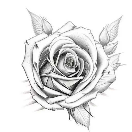fallen soldier and roses tattoo design idea