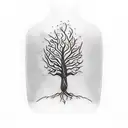 A symbolic tattoo of a tree growing from a book, representing your son's growth and love for learning tattoo design idea