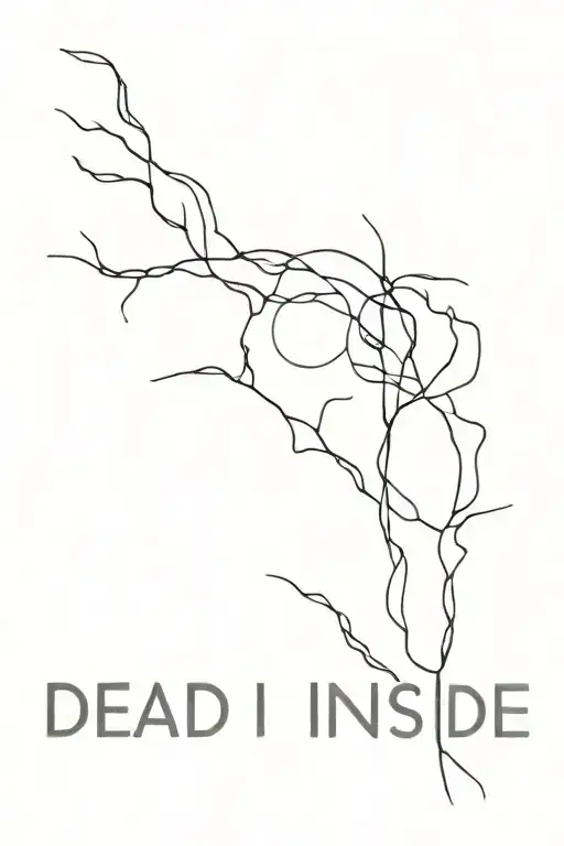 dead inside symbolizing tattoo design idea