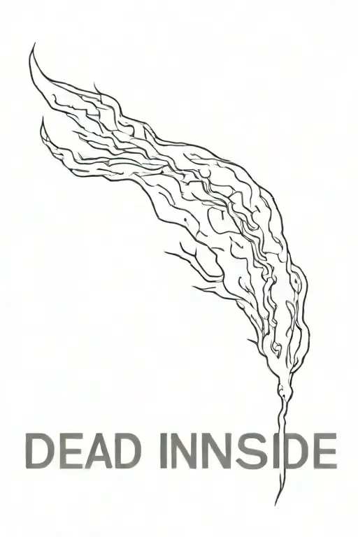 dead inside symbolizing giving up and letting everything go tattoo design idea