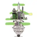 Create a tattoo featuring iconic landmarks of Seattle with a futuristic twist tattoo design idea