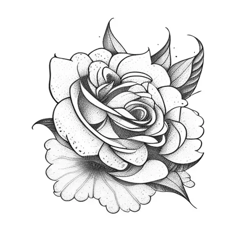 flower arrangement  tattoo design idea