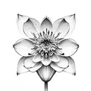 aster, narcissus, carnation, marigold, water lily tattoo design idea