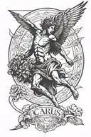 icarus greek mythology falling tattoo design idea