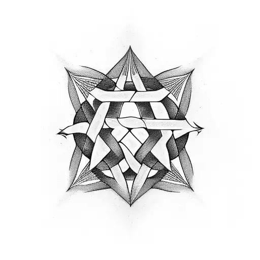 pentagram tattoo design idea