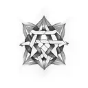 pentagram tattoo design idea