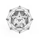 pentagram tattoo design idea