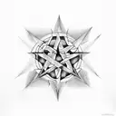 pentagram tattoo design idea