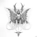 pentagram lucifer tattoo design idea
