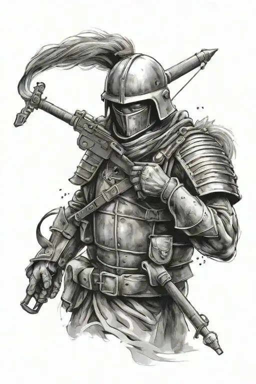 God gives the hardest battles to the bravest soldiers tattoo design idea