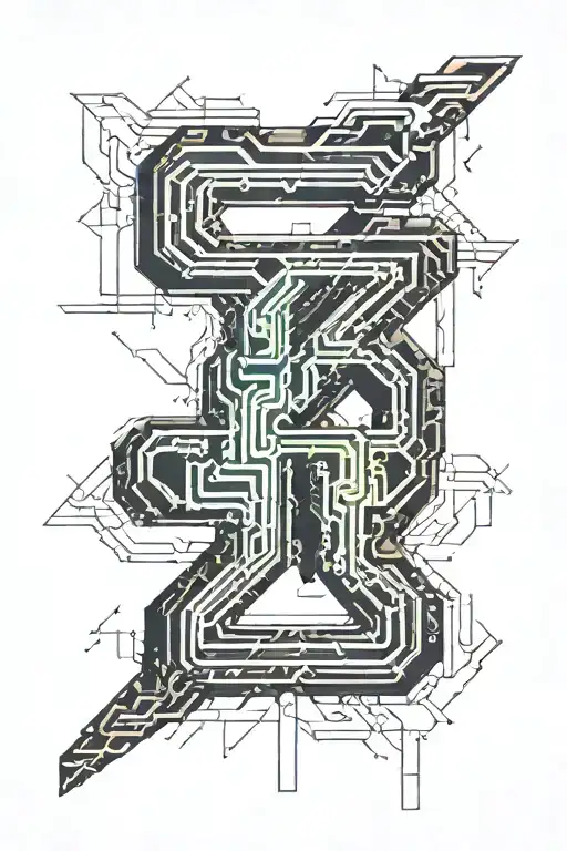 Hustle Set In Stone written inside a brick wall tattoo design idea
