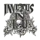 invictus text tattoo design idea