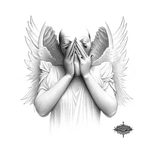  angel see no evil here no evil speak no evil tattoo design idea