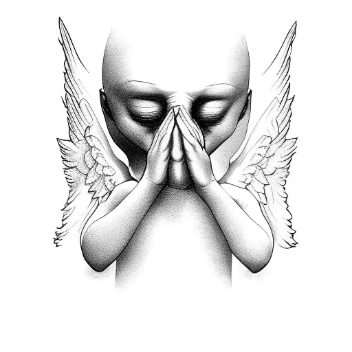 angel see no evil here no evil speak no evil tattoo design idea