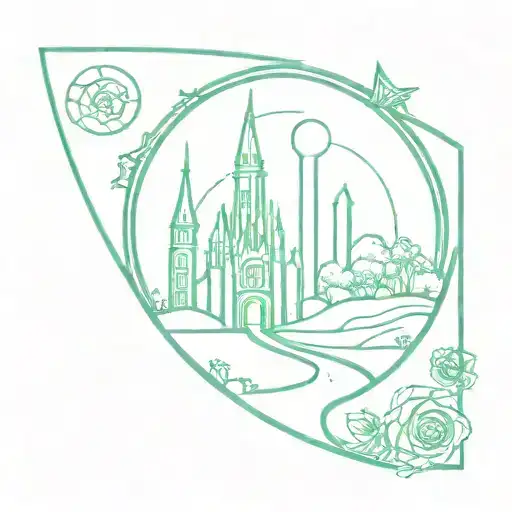 wizard of oz simple tattoo design idea