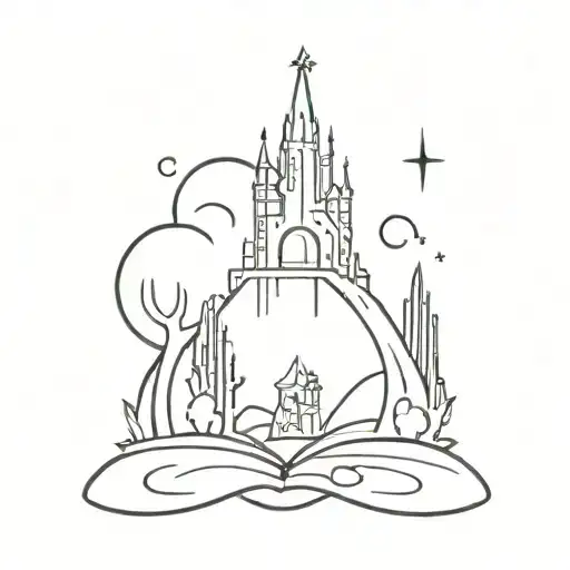 wizard of oz simple small tattoo design idea