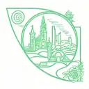 wizard of oz emerald city with word OZ tattoo design idea