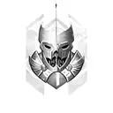 full arm, Templar knight escaping hell tattoo design idea