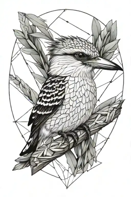 Kookaburra Pretzel format tattoo design idea