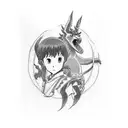 Aku et chihiro studio ghibli tattoo design idea