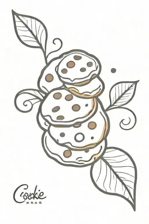 cookie tattoo design idea