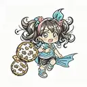 cookie tattoo design idea